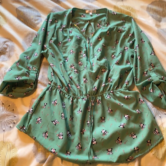 Stella Tweed Tops - Stella tweed panda shirt